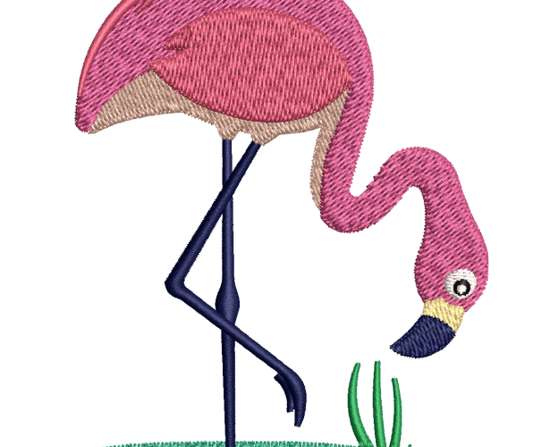 Flemingo Bird Embroidery Digitizing Services